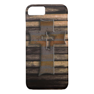 Funda Para iPhone 8/7 Cruz de madera