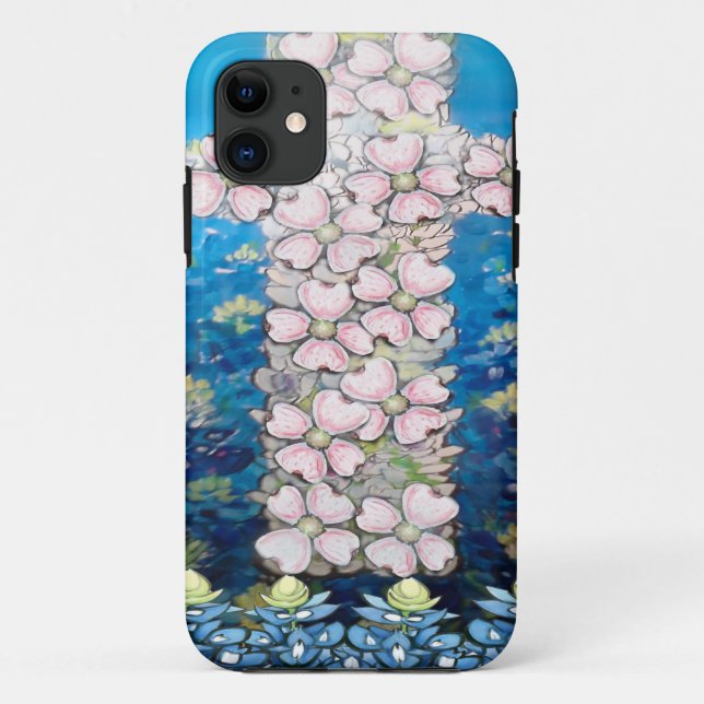Funda De Case-Mate Para iPhone Cruz floral (Reverso)