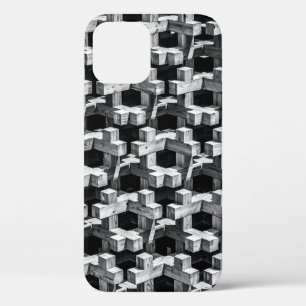 Funda Para iPhone 12 Cruz gris y negra