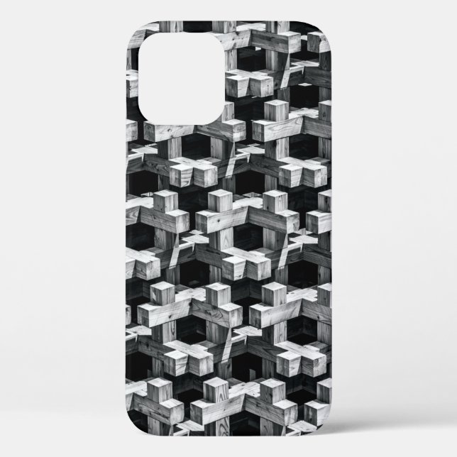 Funda De Case-Mate Para iPhone Cruz gris y negra (Reverso )