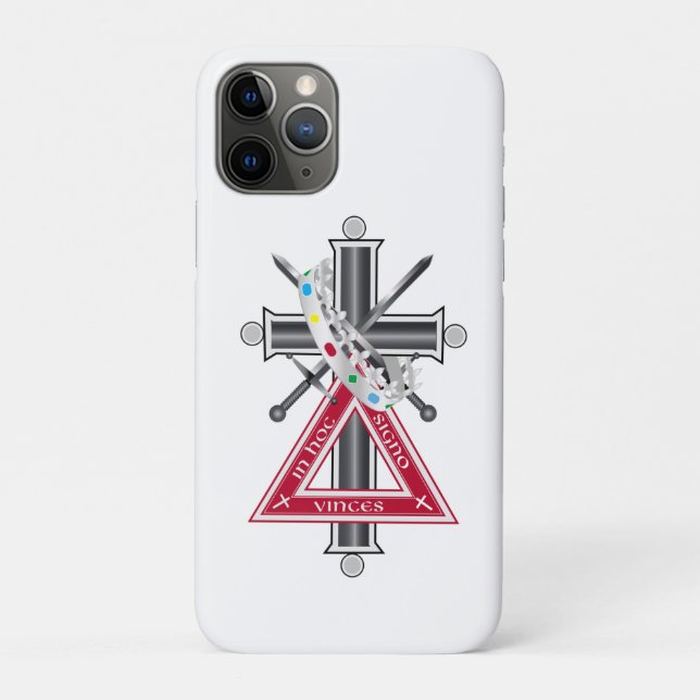 Funda De Case-Mate Para iPhone Cruz masónica (Reverso)