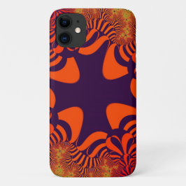 Funda Para iPhone 11 Cruz naranja y púrpura