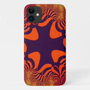 Funda Para iPhone 11 Cruz naranja y púrpura
