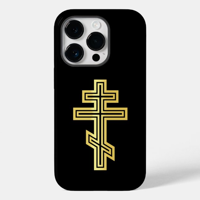 Funda De Case-Mate Para iPhone Cruz Ortodoxa Cristiana (Reverso )