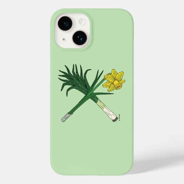 Funda De Case-Mate Para iPhone Cruzado de puerros y daffodil (Reverso )
