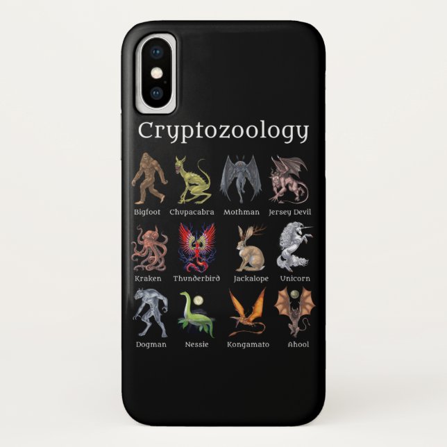 Funda De Case-Mate Para iPhone Cryptozoology Cryptid Creatures (Reverso)