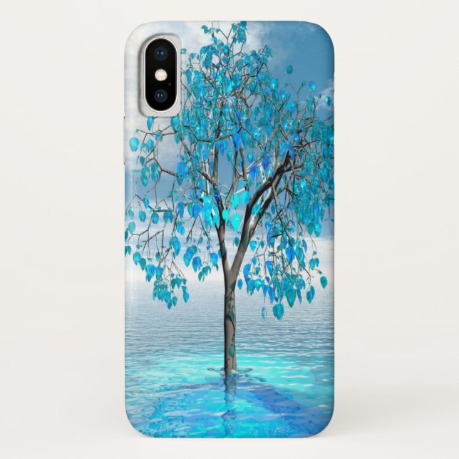 Funda De Case-Mate Para iPhone Crystal Blue Tree (Reverso)