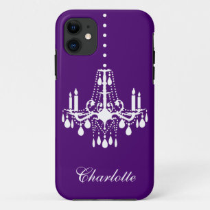 Funda Para iPhone 11 Crystal Chandelier iPhone 5 Funda-Mate púrpura