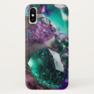 Funda Para iPhone X Crystals gems emerald amethyst
