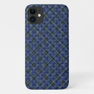 Funda Para iPhone 11 Cuadrado azul con puntos pixelados