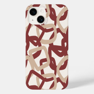 Funda Para iPhone 14 De Case-Mate Cuadrado Tangle Mocha Berry