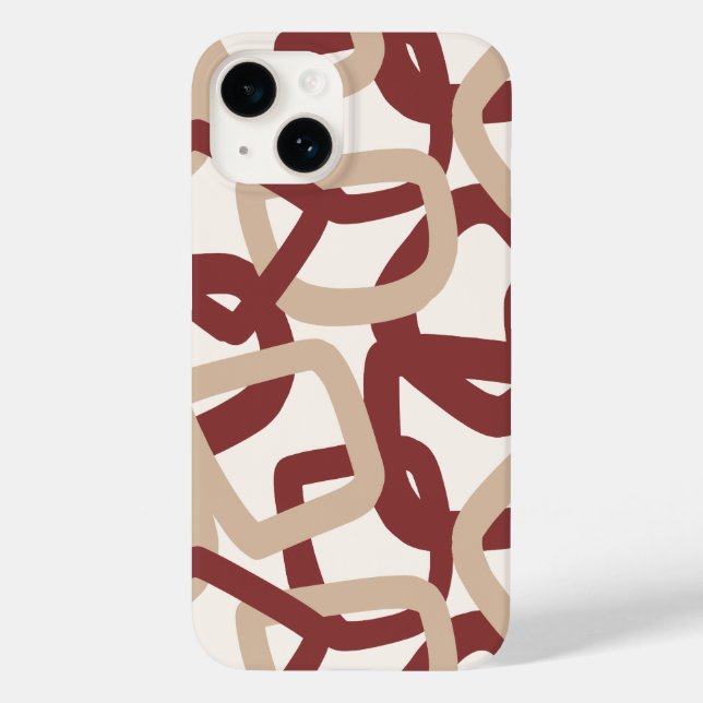Funda De Case-Mate Para iPhone Cuadrado Tangle Mocha Berry (Reverso )