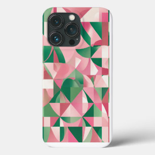 Funda Para iPhone 13 Pro cuadrado verde rojo rosa