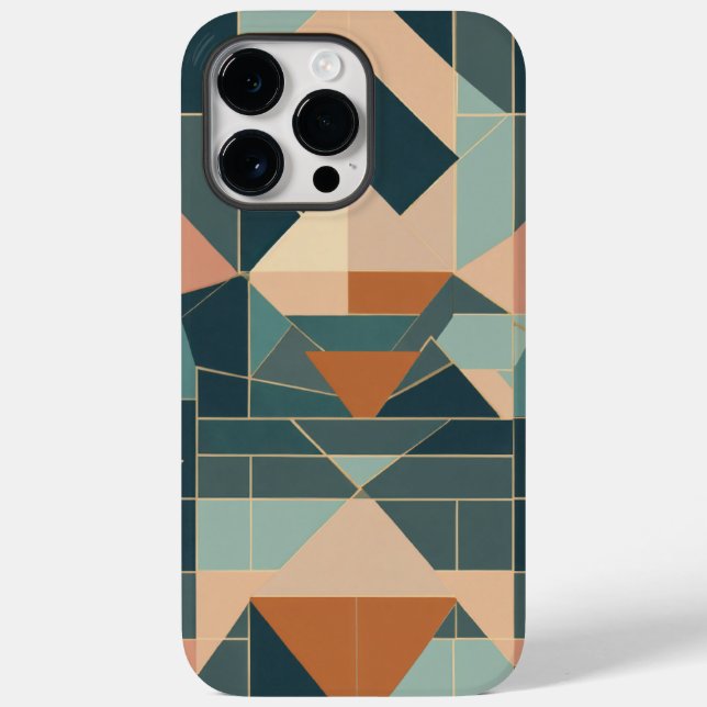 Funda De Case-Mate Para iPhone cuadrado verde rosa (Reverso )