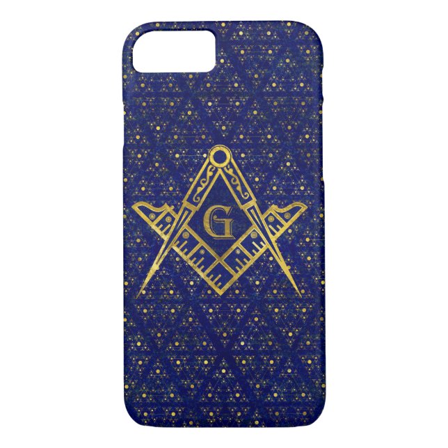 Funda De Case-Mate Para iPhone Cuadrado y compases del símbolo del Freemasonry (Reverso)