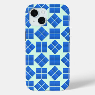 Funda Para iPhone 15 Cuadrados azules giratorios