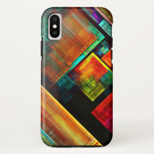 Funda Para iPhone X Cuadrados Coloridos Patrón de Arte Abstracto Moder