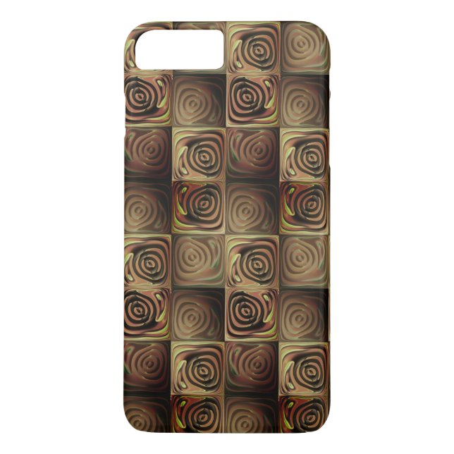 Funda De Case-Mate Para iPhone Cuadrados con formas redondeadas simulando relieve (Reverso)