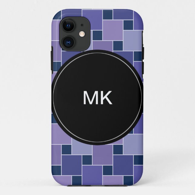 Funda De Case-Mate Para iPhone Cuadrados de Ametist (Reverso)