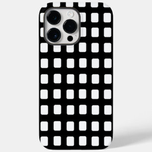 Funda Para iPhone 14 Pro Max De Case-Mate Cuadrados de blanco y negro clásicos modernos