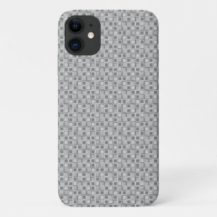 Funda Para iPhone 11 Cuadrados de estilo gris de los 70