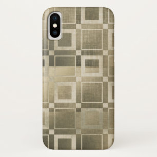 Funda Para iPhone X Cuadrados de oro apagados Glamour geométrico moder