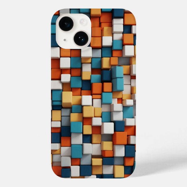 Funda De Case-Mate Para iPhone Cuadrados en negrita (Reverso )