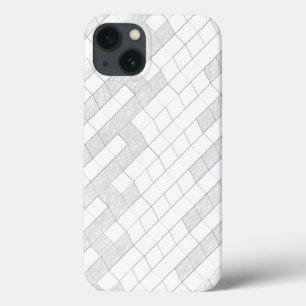 Funda Para iPhone 13 cuadrados en zigzag en gris