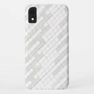 Funda Para iPhone XR cuadrados en zigzag en gris...