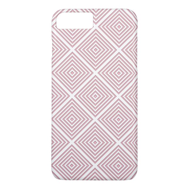 Funda De Case-Mate Para iPhone Cuadrados geométricos rosados (Reverso)