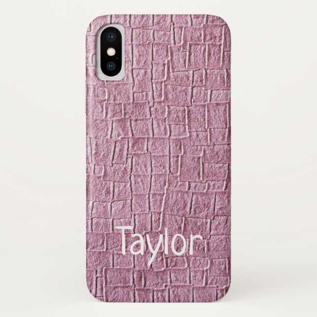 Funda De Case-Mate Para iPhone Cuadrados Lilac Textura Imprimir Funda para iPhone (Reverso)
