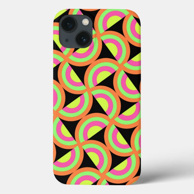 Funda De Case-Mate Para iPhone Cuadrados psicodélicos (Reverso)