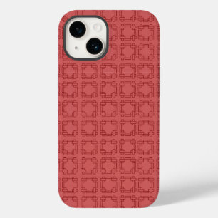 Funda Para iPhone 14 De Case-Mate Cuadrados rojos Art Deco