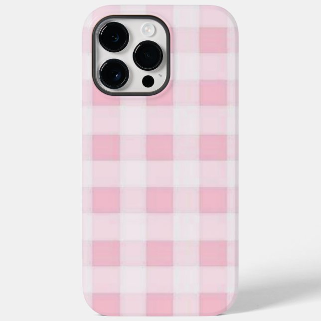 Funda De Case-Mate Para iPhone Cuadrados rosa y blanco (Reverso )
