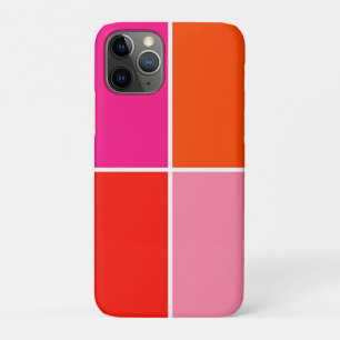 Funda Para iPhone 11 Pro Cuadrados rosa y Naranja