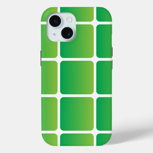 Funda De Case-Mate Para iPhone Cuadrados Verdes Iguales (Reverso )