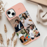 Funda Para iPhone 14 Plus De Case-Mate Cuadrícula de fotos 4 Nombre de imágenes o Naranja<br><div class="desc">Estuche de iphone de collage de fotos moderno personalizado con tu nombre o iniciales y 4 de tus fotos favoritas. La plantilla de fotos muestra automáticamente sus fotografías en formato vertical con esquinas redondeadas. La cubierta del teléfono está impresa en naranja, aunque puede cambiar cualquiera o todos los colores de...</div>