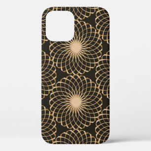 Funda Para iPhone 12 cuadrícula de tracería floral gráfica sin inconven