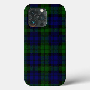 Funda Para iPhone 13 Pro Cuadro azul verde Tartán Black Watch