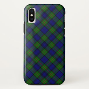 Funda Para iPhone X Cuadro azul verde tartán Murray