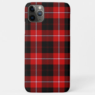 Funda Para iPhone 11 Pro Max Cuadro de Tartán Rojo y Negro Cunningham