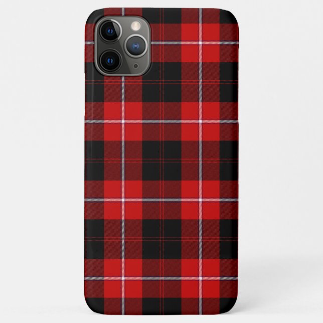 Funda De Case-Mate Para iPhone Cuadro de Tartán Rojo y Negro Cunningham (Reverso)