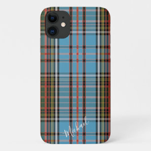Funda Para iPhone 11 Cuadro escocés del clan Anderson en azul claro