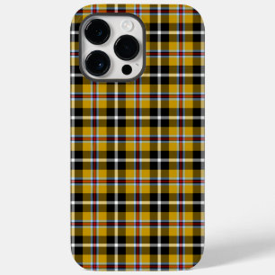 Funda Para iPhone 14 Pro Max De Case-Mate Cuadros Amarillo y Negro de Tartán Nacional de Cor