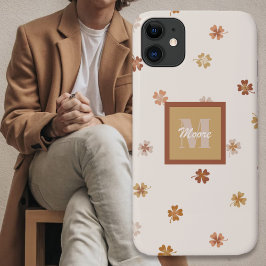 Funda Para iPhone 11 Cuadros de hojas sobre la luz en tonos rústicos