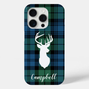 Funda Para iPhone 15 Pro Cuadros de Navidad Clan Campbell Tartán