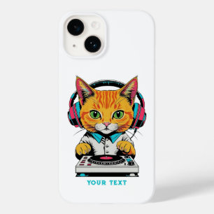 Funda Para iPhone 14 De Case-Mate Cuadros Ginger Cat DJ Pop Art Design Auriculares R