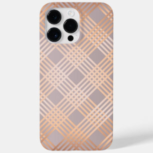 Funda Para iPhone 14 Pro Max De Case-Mate Cuadros Gris Dover y Melocotón Metálico