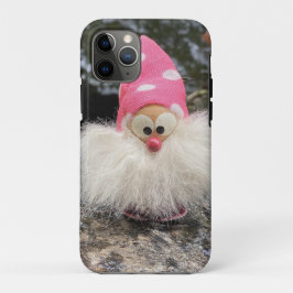 Funda Para iPhone 11 Pro Cuadros Jardín Gnome Gorra de Punto Polka Rosa Pol