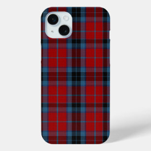 Funda Para iPhone 15 Mini Cuadros rojos y azules MacTavish Tartan